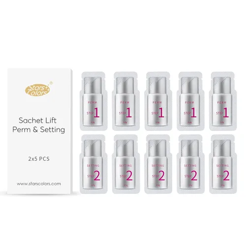Kit de Permanente Fast Perm Lash Lift Kit de Permanente de Pestañas Loción de Permanente y Fijadora (Cantidad: 2×5 Paquetes)