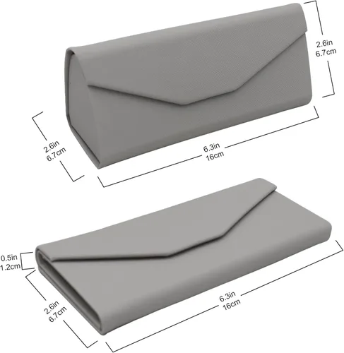 Miniatura 62 de Real Sic Funda para lentes de sol para hombres y mujeres, soporte magnético plegable para lentes de sol, inspirado en el color sólido