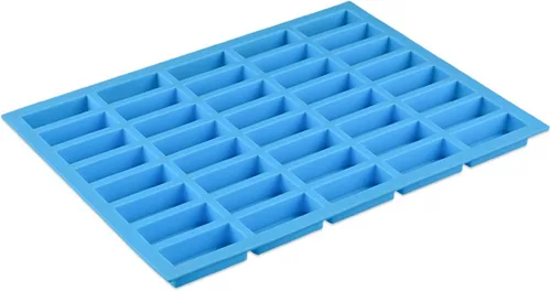 Miniatura 5 de V-fox 40 Cavities Rectangle Caramel Candy Silicone Molds for Chocolate Truffles, Ganache, Jelly, Candy and Praline, Ice Cube Tray, Random