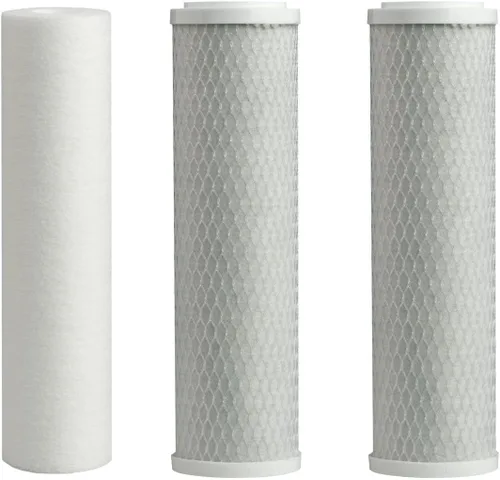 CFS Paquete de 3 cartuchos de filtro de repuesto de bloque de carbono compatibles con modelos 560002 - Elimina el mal sabor y el olor - Cartucho de