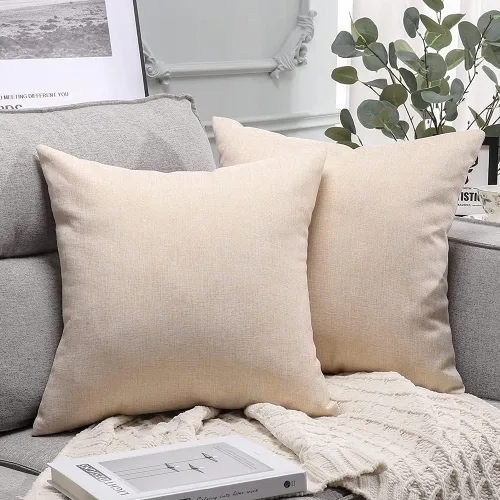 Miniatura 5 de OTOSTAR Paquete de 2 fundas de almohada impermeables para interiores y exteriores de 18 x 18 pulgadas, fundas de almohada decorativas para jardín