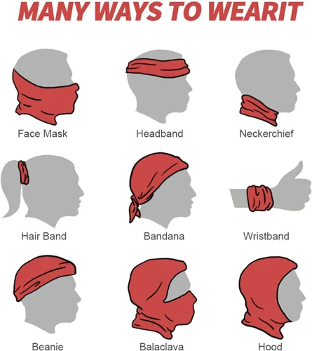 Miniatura 6 de Bandanas de moda para la cabeza, sin costuras, polaina para el cuello, pasamontañas