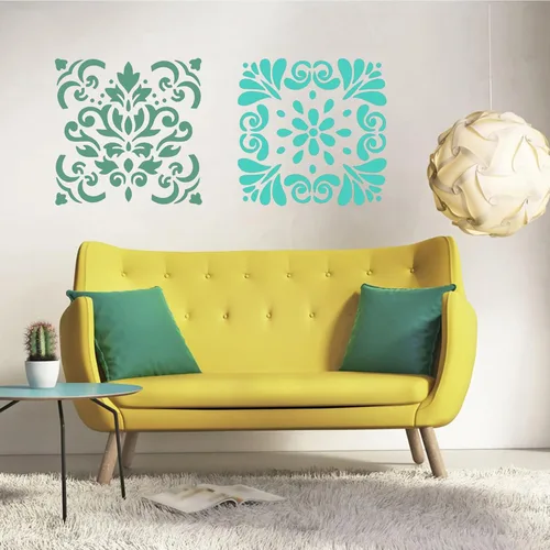 Miniatura 5 de 4 plantillas de mandala de patrón grande, plantillas reutilizables de pintura de puntos de mandala, plantillas de pintura en aerosol floral