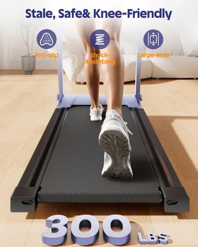 Miniatura 5 de Cintas de correr para el hogar, caminadora plegable 4 en 1 con inclinación, capacidad de 300 libras, caminadoras para correr para el hogar, espacios