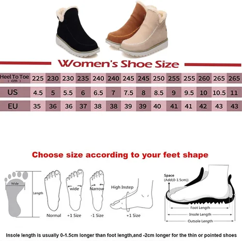 Miniatura 2 de Zekear - Botas de algodón con plataforma de gamuza para mujer, botas cortas antideslizantes de invierno, para exteriores, para nieve