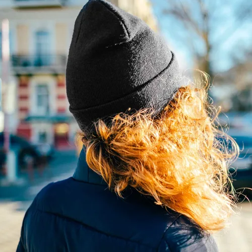 Miniatura 7 de VIPPER Gorros de punto de invierno para hombre con forro polar con puños gorro de punto de invierno cálido unisex para hombre