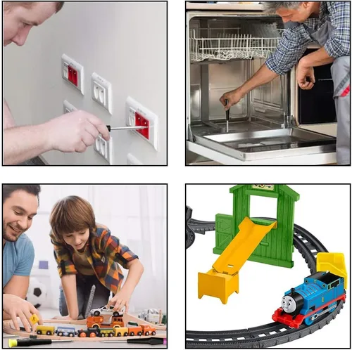 Miniatura 7 de KALIM Juego de destornilladores de cabeza triangular, juego de 6 piezas de aislamiento de reparación, juego de destornilladores triangulares