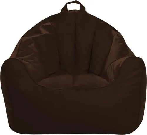 Miniatura 210 de Posh Beanbags - Sillón puff grande, 38 pulgadas, color azul rey sólido Nylon suave - Azul real