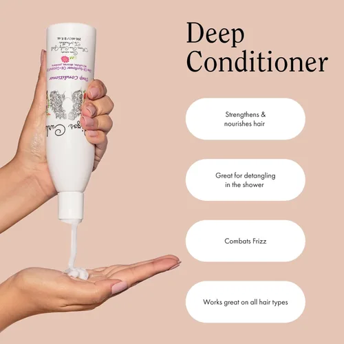 Miniatura 6 de Rizos Curls Wash Day Bundle – Champú hidratante y acondicionador profundo con manteca de karité para cada patrón de rizos 1a-4c – Limpia suavemente