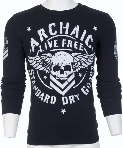 Miniatura 4 de Archaic by Affliction - Camisa térmica de manga larga para hombre, Negro