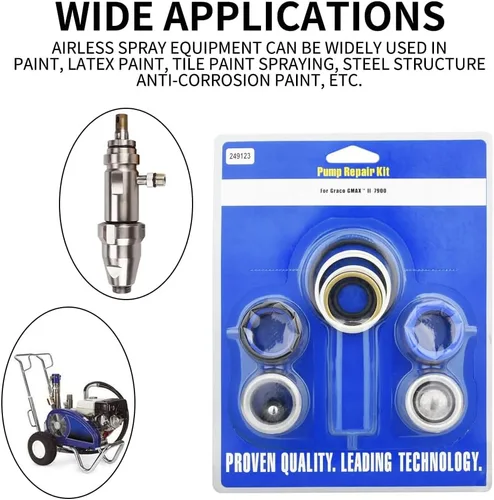 Miniatura 3 de 249123 Kit de embalaje de reparación de bomba para pulverizador de pintura sin aire 7900/2030/200/300 Aftermarket (7900)