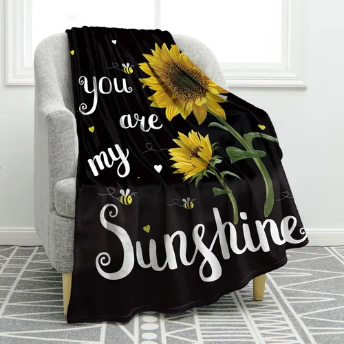 Miniatura 30 de Jekeno Regalos de girasol para mujeres, mamá, manta personalizada con girasol, manta personalizada con nombre, manta de franela personalizada
