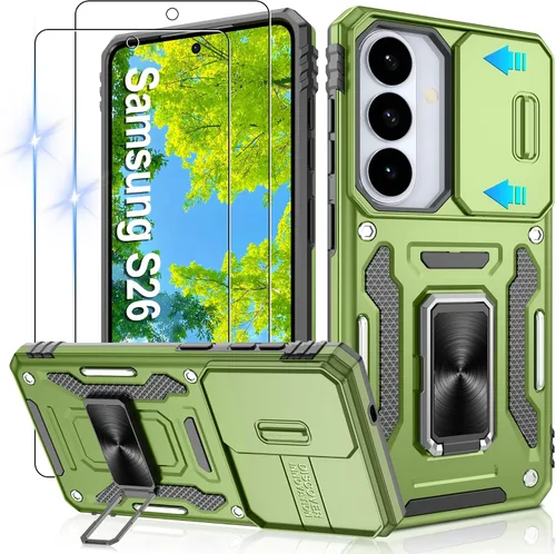 Miniatura 72 de Gritup para Samsung Galaxy S22 Funda con protectores de pantalla HD de 2 paquetes y cubierta deslizante para la cámara, protección contra caídas