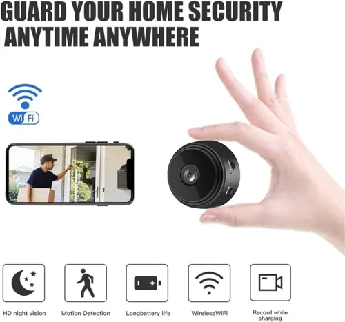 Miniatura 5 de Mini cámaras inalámbricas, 1080P HD WiFi pequeña cámara de video con detección de movimiento, visión nocturna y control de aplicaciones, cámara