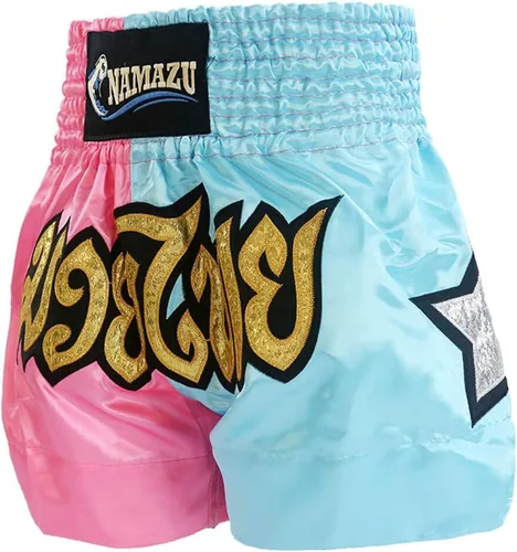 Miniatura 34 de NAMAZU Pantalones cortos Muay Thai para hombres y mujeres, pantalones cortos de kickboxing de alta calidad para gimnasio y boxeo.