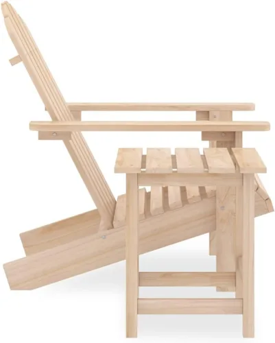 Miniatura 2 de Natural Wood Adirondack Chair, Outdoor Patio Furniture for Garden Relaxation, Solid Fir Wood Standard Ergonomic Design Light Brown