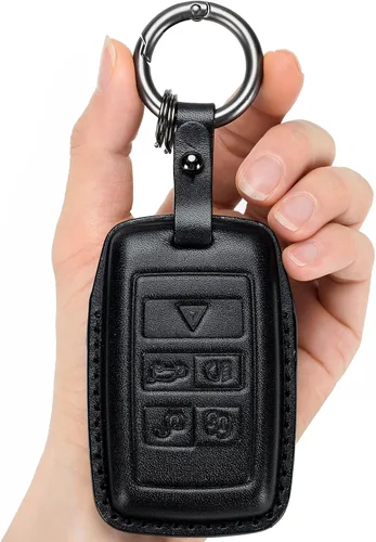 Miniatura 12 de Funda para llavero Land Rover/Jaguar de piel auténtica con llavero, compatible con Evoque Velar Sport Discovery Freelander2 LR4 Land Rover
