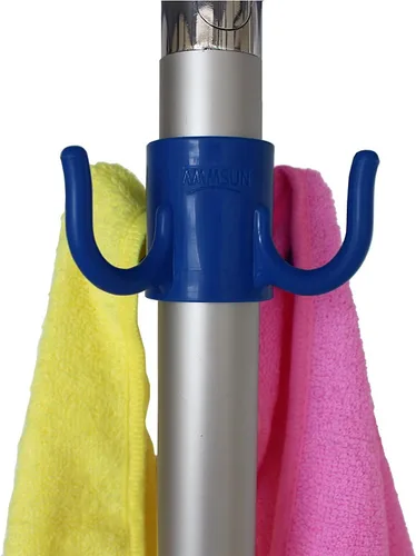 Miniatura 5 de Ammsun ganchos para colgar para sombrilla de playa, 4 ganchos de plástico, para colgar toallas, cámara, anteojos, bolsos, aptos para playa, Azul