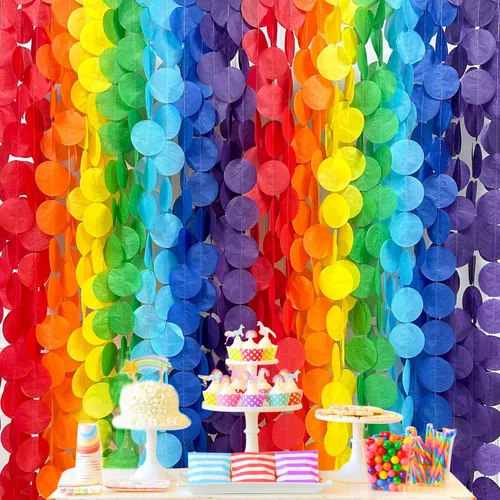 Miniatura 42 de Decoración para fiestas: telón de fondo amarillo degradado y papel de seda para cumpleaños, baby shower y más