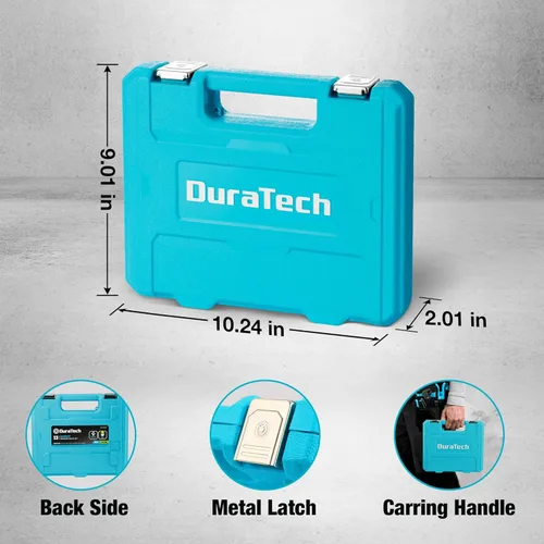 Miniatura 6 de Duratech juego de enchufes de impacto giratorios de 1/2 pulgada, 13 piezas de enchufes de oscilación poco profundos, juego de enchufes de junta