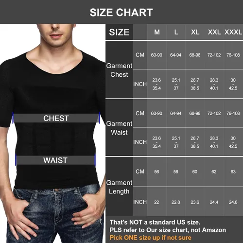 Miniatura 6 de Odoland 3 Pack Men's Body Shaper Slimming Shirt Tummy Vest Thermal Compression Base Layer Slim Muscle Short Sleeve Shapewear