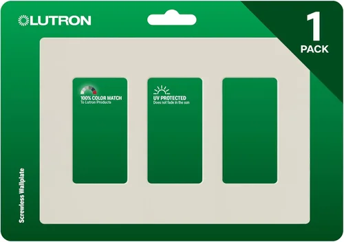 Miniatura 13 de Lutron Claro CW-3-SS - Placa de pared para interruptor de luz de acero inoxidable, 3 segmentos, sin tornillos, para interruptores de luz