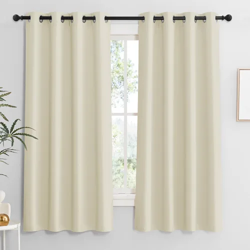 Miniatura 10 de RYB HOME Cortinas opacas de cocina de 36 pulgadas de largo, tratamiento de privacidad para ventanas pequeñas, aislamiento térmico, telón de fondo