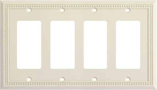 Miniatura 19 de Henne Bery Sunken Pearls - Placa de interruptor/placa de pared y cubierta de salida (decorador individual, 2 unidades, negro mate)