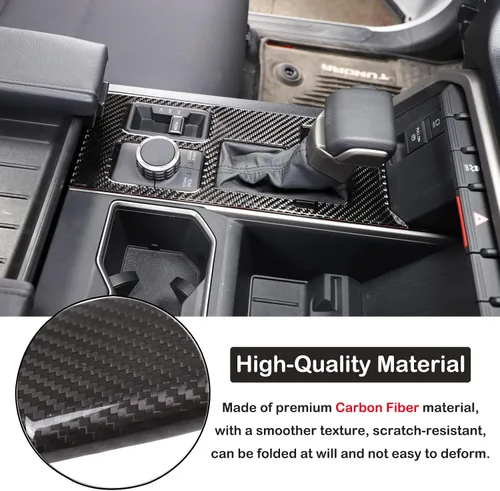 Miniatura 3 de Aunginsy Cubierta de Adhesivo del Panel de la Perilla de Cambios de la Caja de Control Central Compatible con Toyota Tundra/Sequoia 2022-2024 Coche