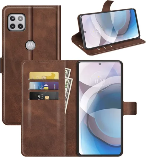 Funda con tapa para Motorola One 5G UW Ace Wallet Funda protectora magnética de cuero para Moto One 5G Ace 2021 / Moto G 5G Folio Book Cover & Stand