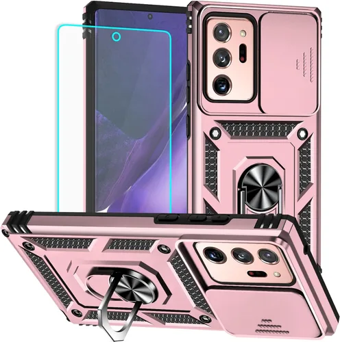 Miniatura 11 de Funda para Galaxy Note 20 Ultra con protector de pantalla: [grado militar de 20 pies probada en caídas] anillo a prueba de golpes - Samsung Galaxy