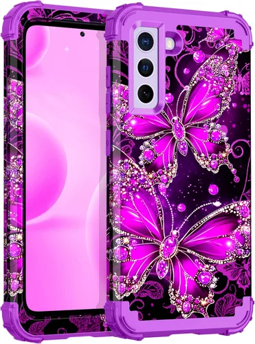 Miniatura 11 de Casetego Funda compatible con Galaxy S21 5G, tres capas, resistente, a prueba de golpes, protección completa, policarbonato duro y TPU suave
