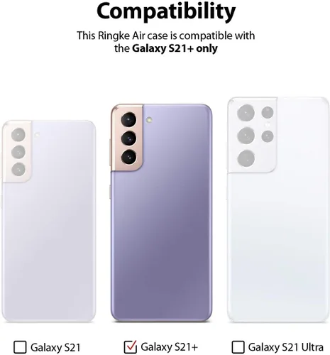 Miniatura 2 de Ringke Funda de teléfono Air diseñada para Samsung Galaxy S21+Accesorio de cubierta de TPU flexible completo transparente - transparente