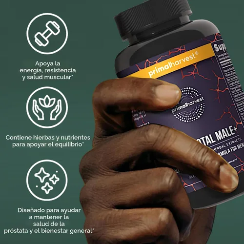 Miniatura 6 de Primal Harvest Total Male+ Multivitamínico para Hombres Vitaminas, Minerales y Apoyo Herbal para Energía, Vitalidad, Salud Inmunológica