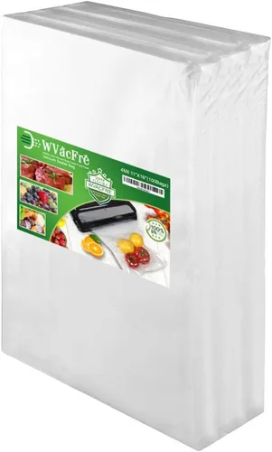 Bolsas selladoras al vacío de alimentos de 100 galones de 11 x 16 pulgadas con grado comercial, sin BPA, resistentes, ideales para almacenamiento de