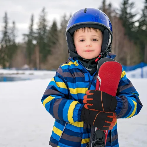 Miniatura 5 de 4 pares de guantes de nieve para niños, guantes de esquí de invierno, impermeables, cálidos, resistentes al viento, guantes de nieve para niños