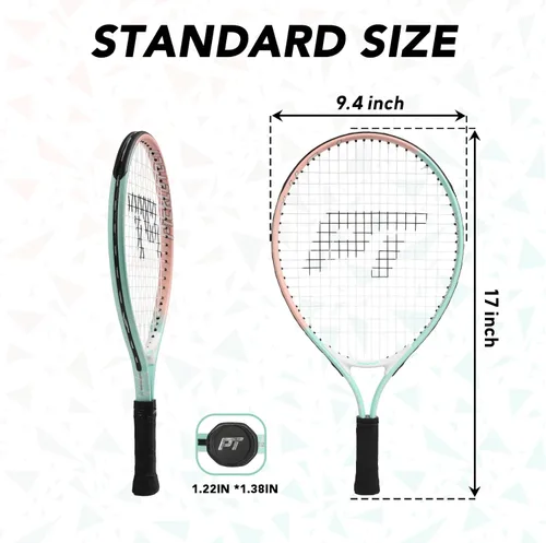 Miniatura 2 de PICKLETECH Kids Tennis Racket for Junior Toddlers Starter Kit 17-25" Tennis Racquet for Girls and Boys with Carry Bag, Lightweight for Beginners Cian