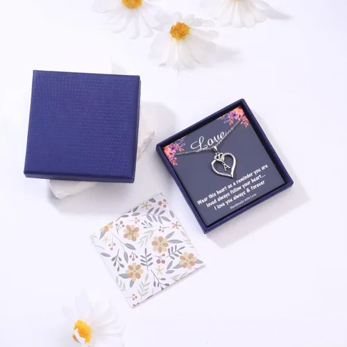 Miniatura 6 de STORUP Collares con inicial de corazón para mujeres y niñas, chapado en oro de 14 quilates, circonita cúbica, inicial de la A a la Z, collar