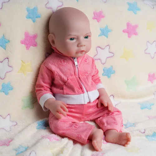Miniatura 3 de AISITE Muñeca de bebé de silicona completa - Muñeca bebé recién nacida de 18 pulgadas, de silicona platino, con ojos abiertos, regalos de Navidad