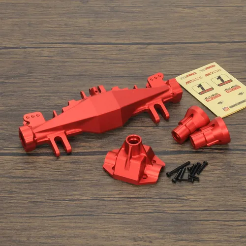 Miniatura 6 de RCAWD 6061-T6 Alum Eje Trasero Cubierta Cubierta Juego para Losi 1/8 LMT Serie LOS242030 Actualizaciones Parte Rojo