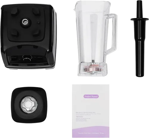 Miniatura 9 de Licuadora comercial resistente del batido de 2L 2000W, negro, velocidades múltiples, autolimpiante