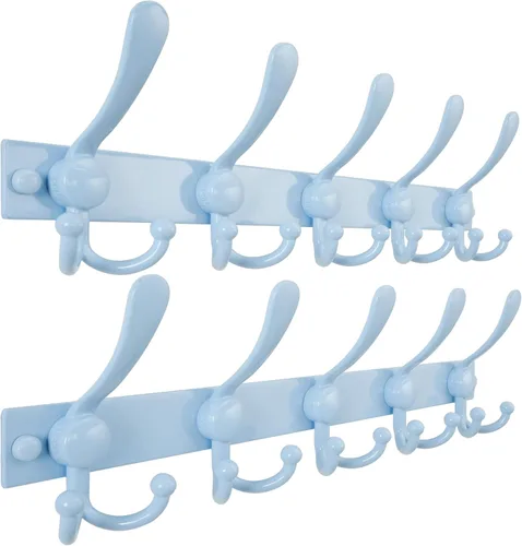 Miniatura 18 de Dseap - Perchero para montaje en pared, base resistente calibre 12 vs Flimsy de 0.039 pulgadas, ganchos sólidos antidesgarros, montaje en perno