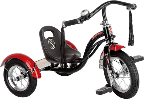 Miniatura 10 de Schwinn Bicicleta Roadster para niños pequeños, triciclo clásico para niños, marco de triciclo de acero de posición baja con campana y borlas