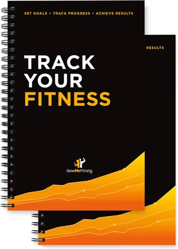 Diario de fitness NewMe Fitness para mujeres y hombres, diario de alimentos y entrenamiento, libro de registro planificador para rastrear la pérdida