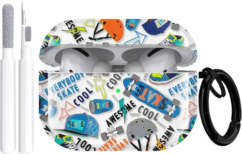 Miniatura 12 de Gedicht Funda para Airpods Pro con cordón, bonitos zapatos deportivos de dibujos animados, funda protectora de TPU suave resistente para Apple