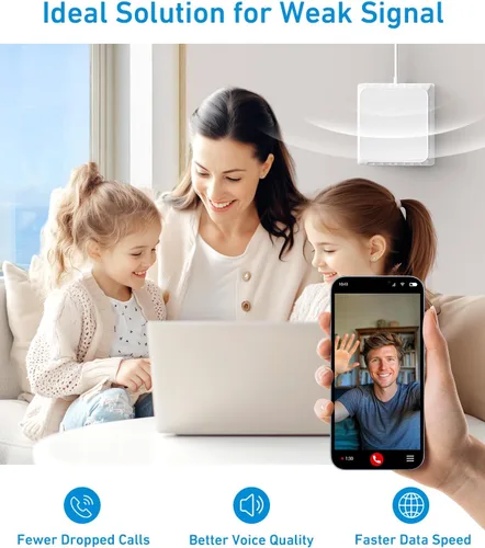 Miniatura 2 de Amplificador de señal celular para el hogar Hasta 5,500 pies cuadrados Amplifica las señales 5G 4G LTE y 3G en las bandas 2 4 5 12 13 17