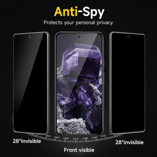 Miniatura 3 de YWXTW [Paquete de 2] Protector de pantalla de privacidad para Google Pixel 8, protector de pantalla de vidrio templado inastillable para Google