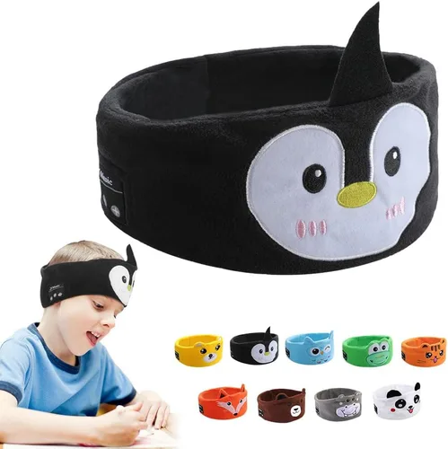 Miniatura 8 de Auriculares Inalámbricos para Niños, Auriculares Sobre la Oreja para Niños y Pequeños, con Altavoces Delgados y Diadema de Felpa Super Suave (Oso)