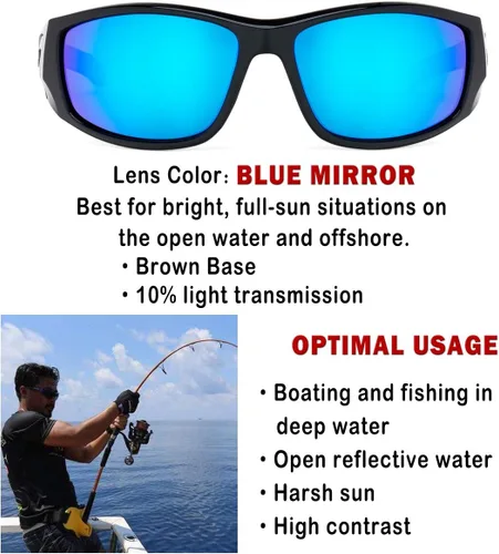Miniatura 17 de BNUS - Gafas de sol polarizadas con lente de cristal Corning, alta definición, a la moda y resistentes a los arañazos