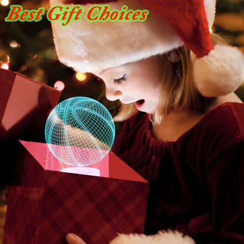 Miniatura 6 de Luz nocturna de baloncesto, lámpara de ilusión LED 3D con control remoto y cable USB, luces intercambiables de 16 colores, el mejor regalo